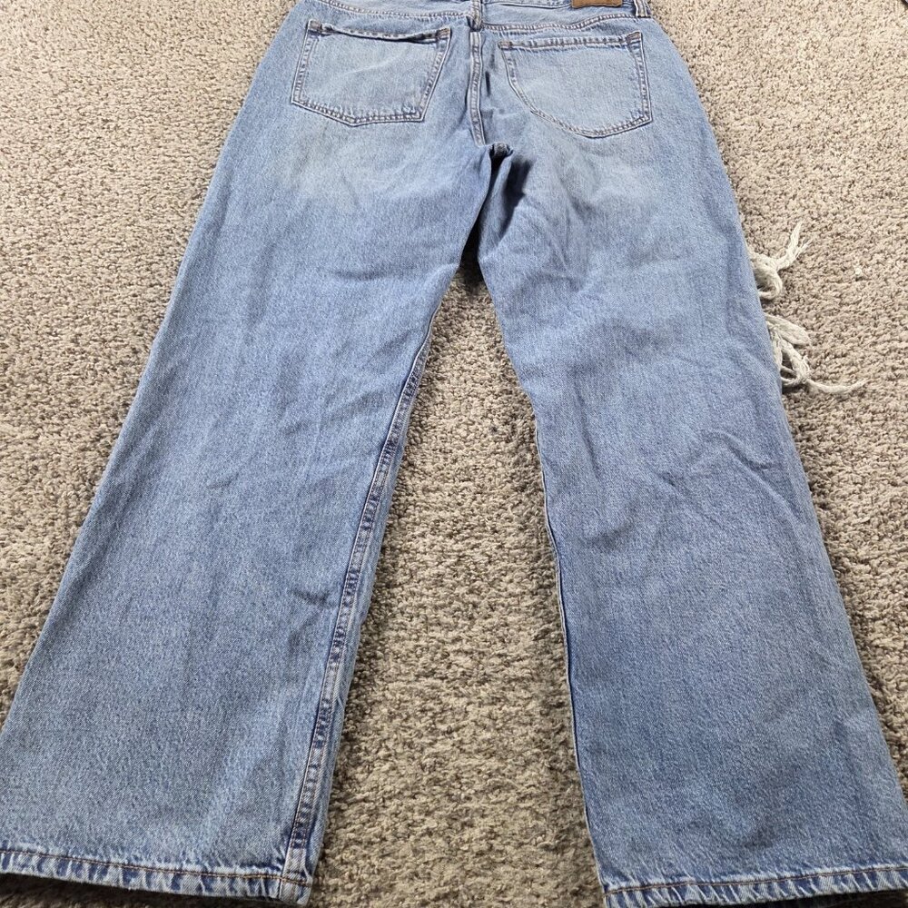 Aeropostale Jeans Womens 14 High Rise Baggy Denim Distressed Medium Wash - Picture 7 of 8